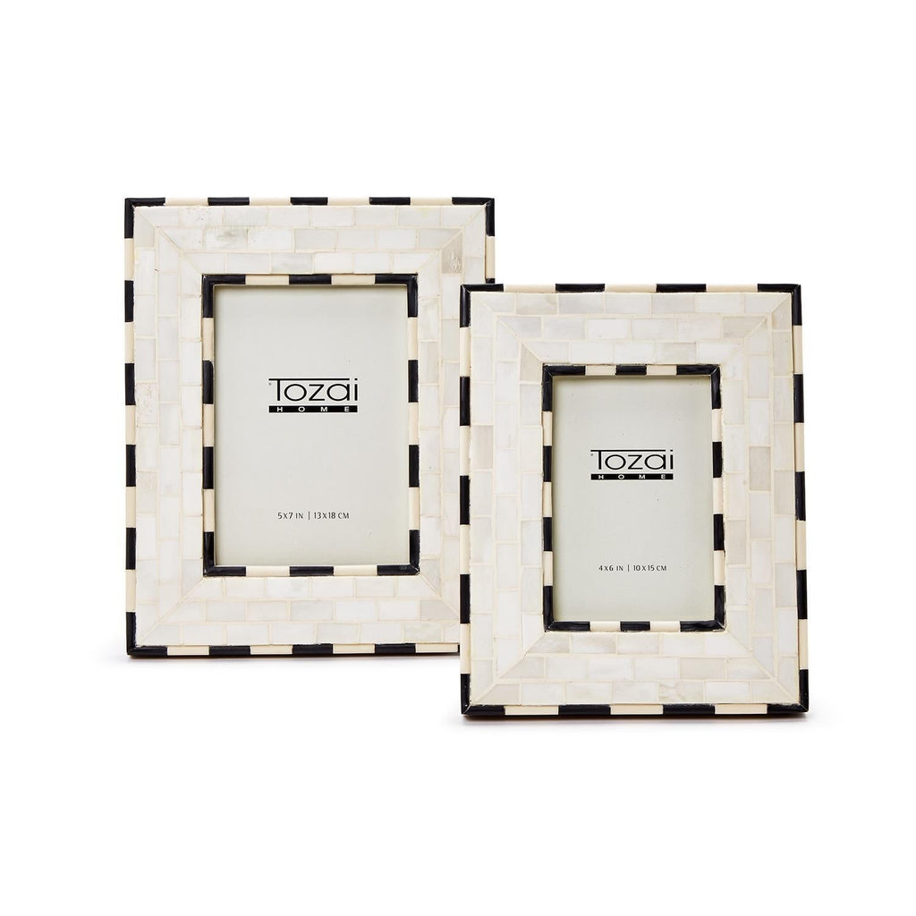 Brick Pattern Set of 2 Photo Frames