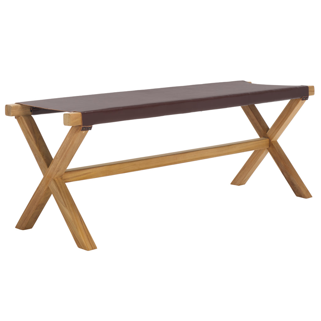 elron-bench-safavieh-bch1201-Cognac / Natural