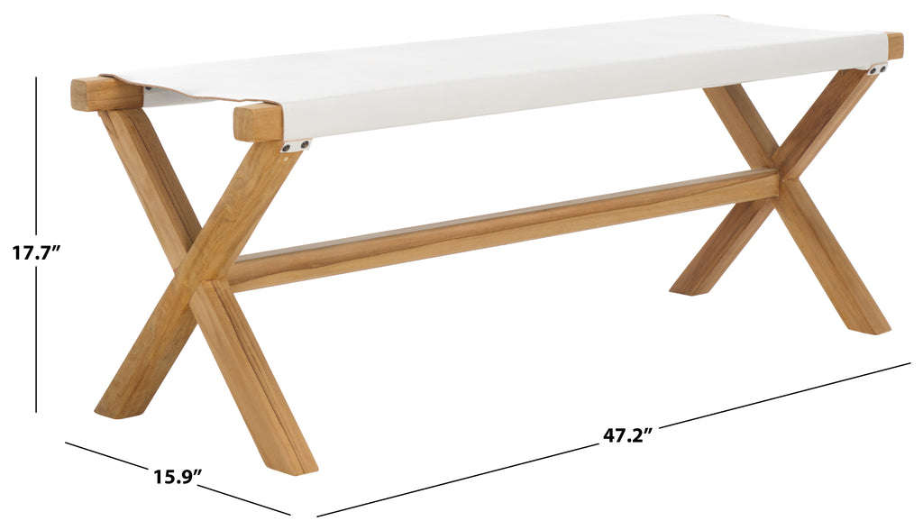 elron-bench-safavieh-bch1201-White / Natural