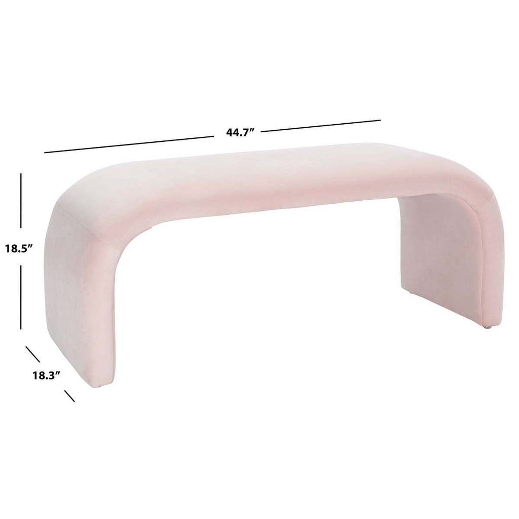 Tenko Bench | Safavieh - BCH1300 - Light Pink