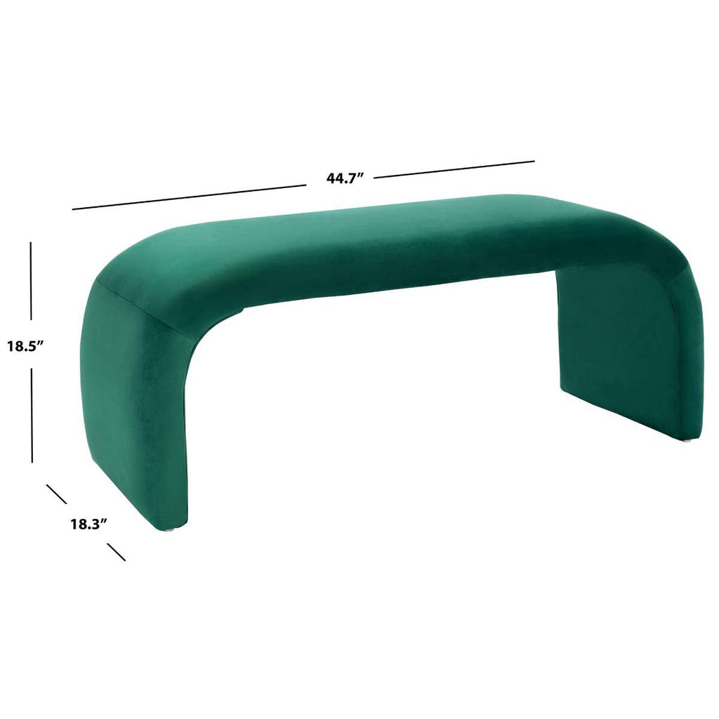 Tenko Bench | Safavieh - BCH1300 - Emerald