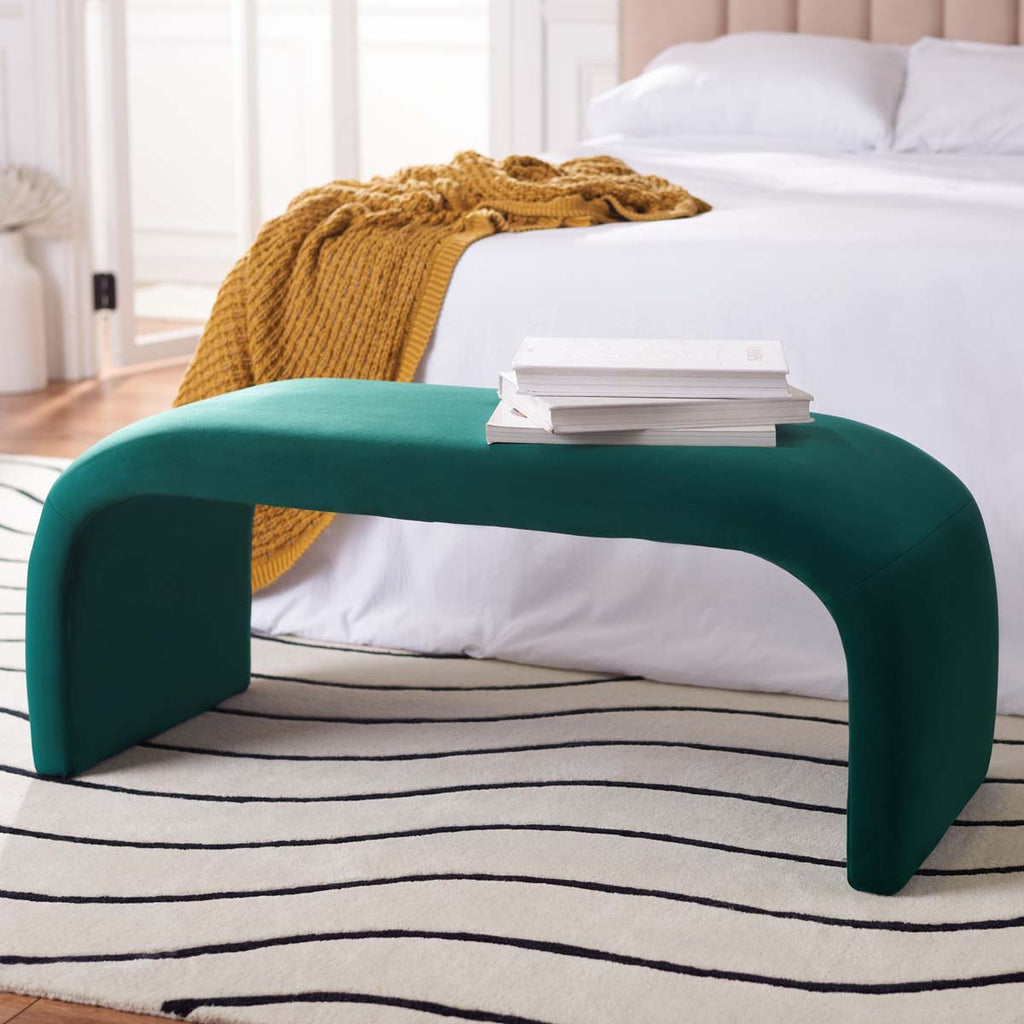 Tenko Bench | Safavieh - BCH1300 - Emerald