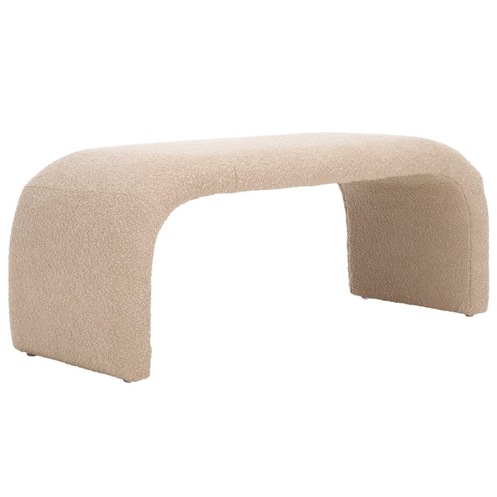 Tenko Bench | Safavieh - BCH1300 - Tan Boucle