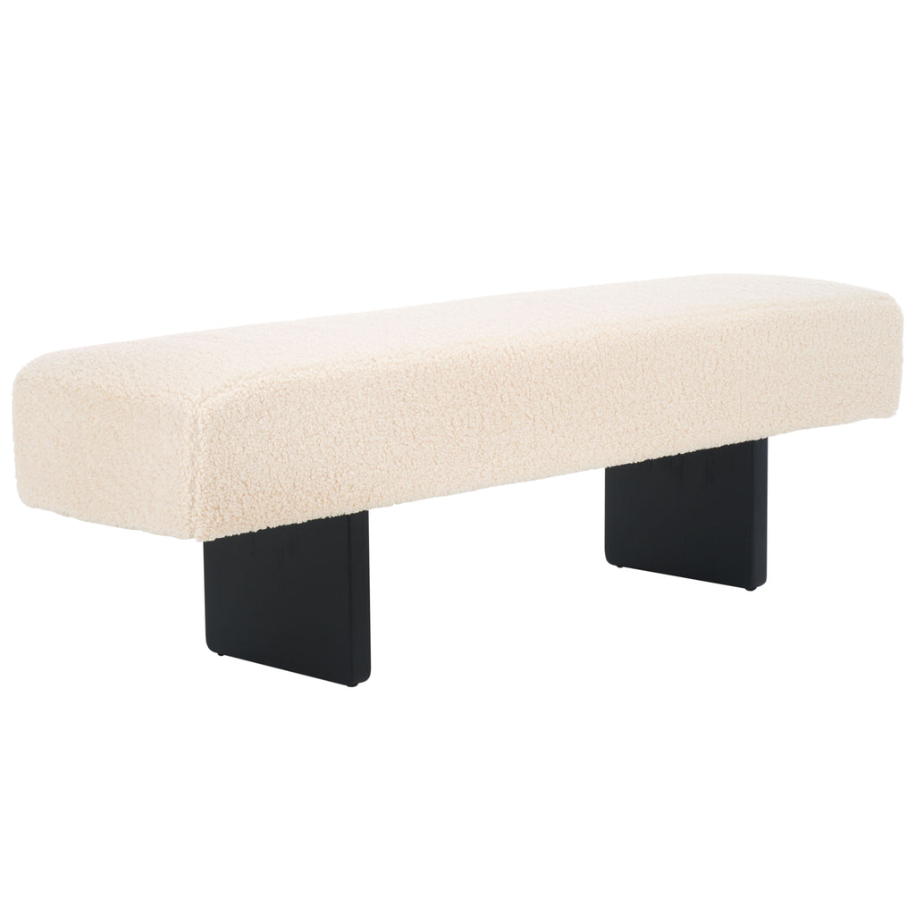 safavieh-quentin-bench-bch4500-Off White / Black