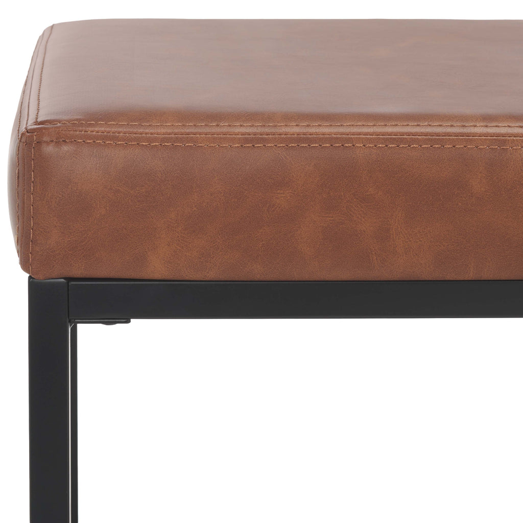 Safavieh Yomi 2 Rail Shelf Bench - Brown  / Black