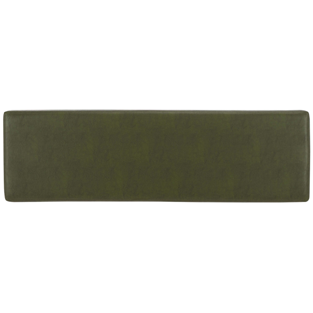 Safavieh Yomi 2 Rail Shelf Bench - Dark Green / Black