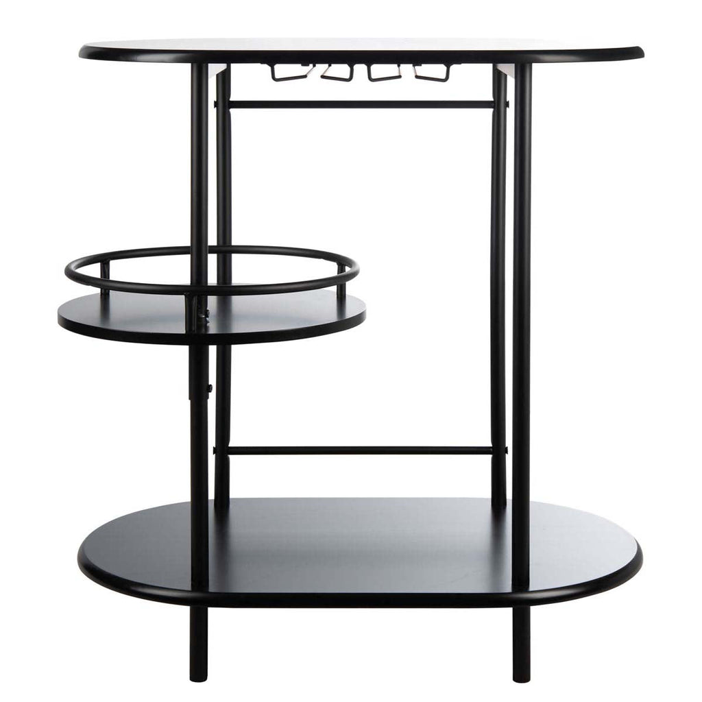 Safavieh Iva 3 Tier Swivel Bar Table - Matte / Black