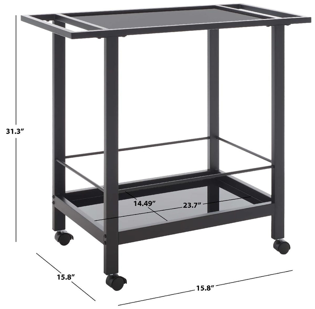 Safavieh Gaelle 2 Tier Bar Cart With Handles , BCT8009