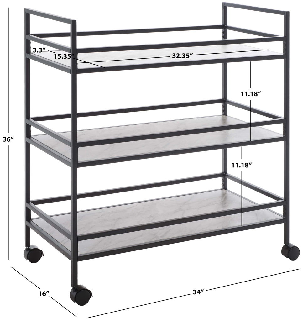 Safavieh Idria 3 Tier Bar Cart , BCT8010