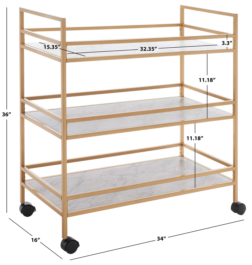 Safavieh Idria 3 Tier Bar Cart , BCT8010