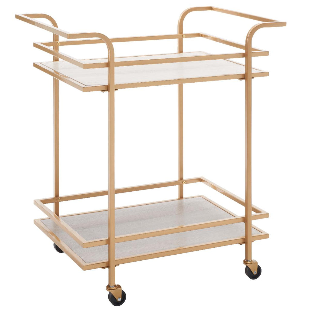 Safavieh Lameris 2 Tier Bar Cart With Handles , BCT8011