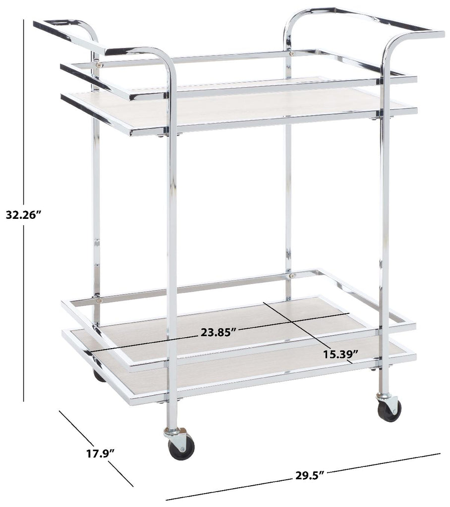 Safavieh Lameris 2 Tier Bar Cart With Handles , BCT8011