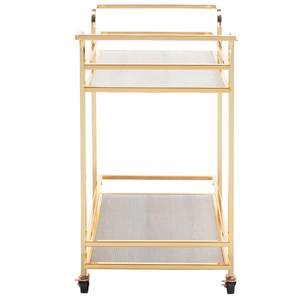 Safavieh Lameris 2 Tier Bar Cart With Handles , BCT8011