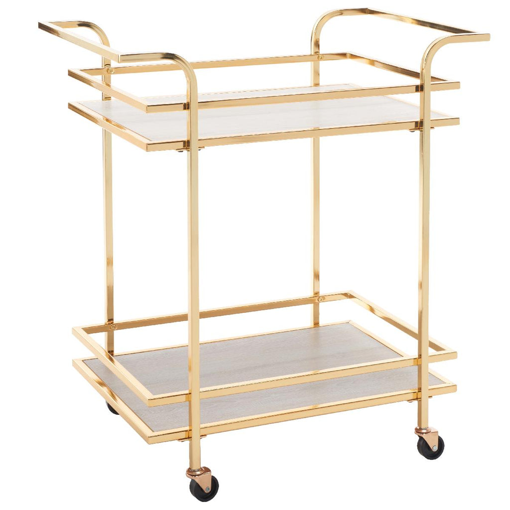 Safavieh Lameris 2 Tier Bar Cart With Handles , BCT8011