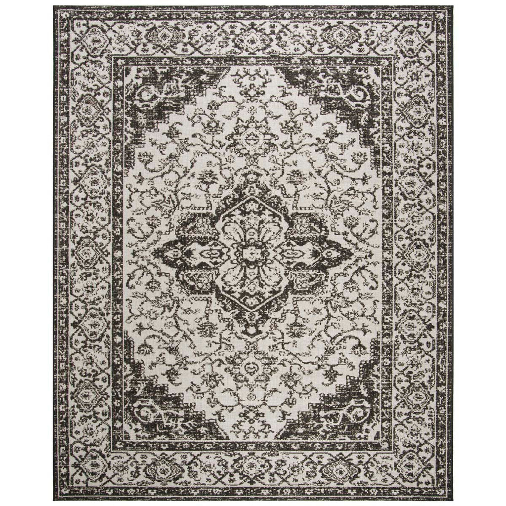 Safavieh Beach House Rug Collection BHS137A - Light Grey / Charcoal