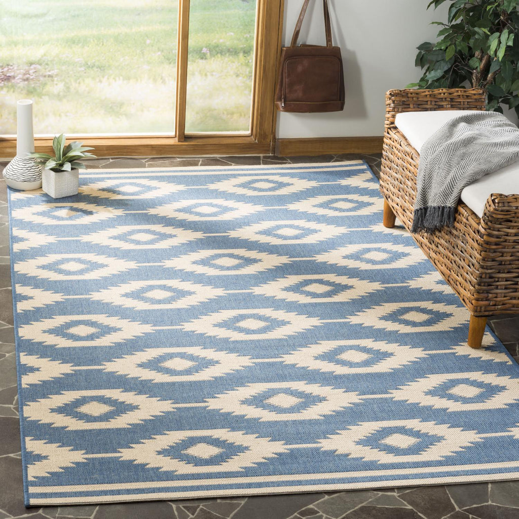 Contemporary Area Rug, BHS171N, 160 X 230 cm in Cream / Blue