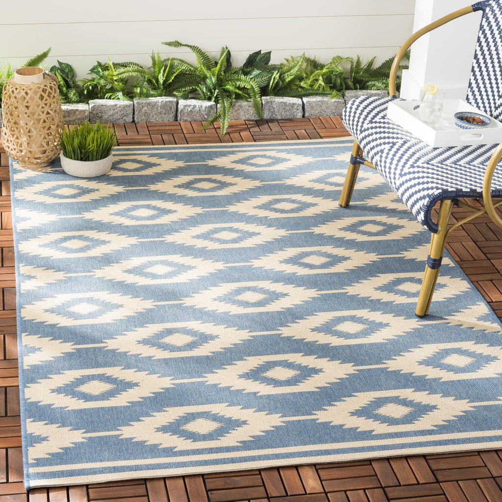 Contemporary Area Rug, BHS171N, 160 X 230 cm in Cream / Blue