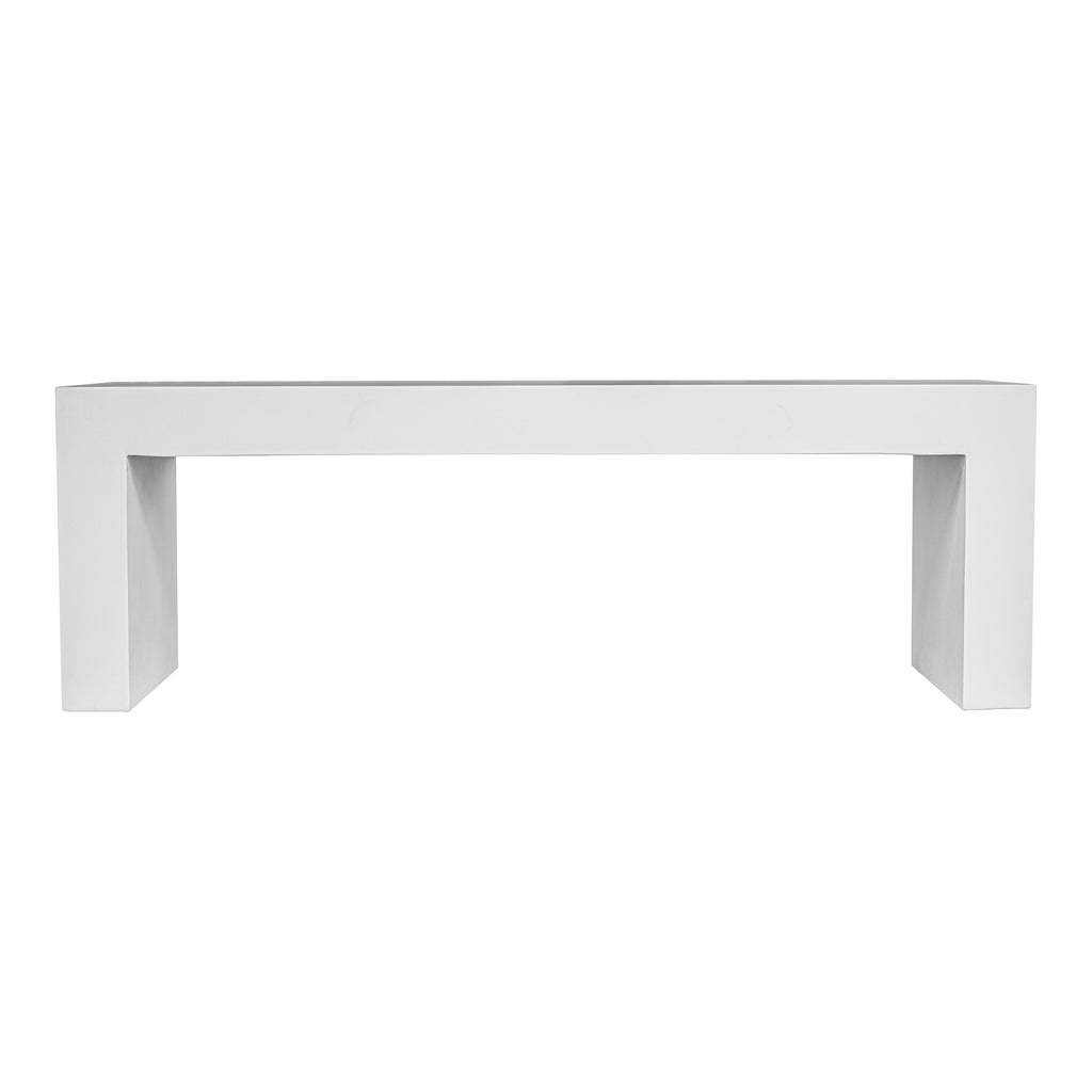 Lazarus Outdoor Bench White | Moe's Furniture - BQ-1005-18