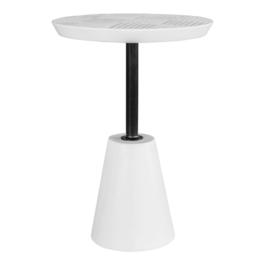 Foundation Outdoor Accent Table White | Moe's Furniture - BQ-1046-18