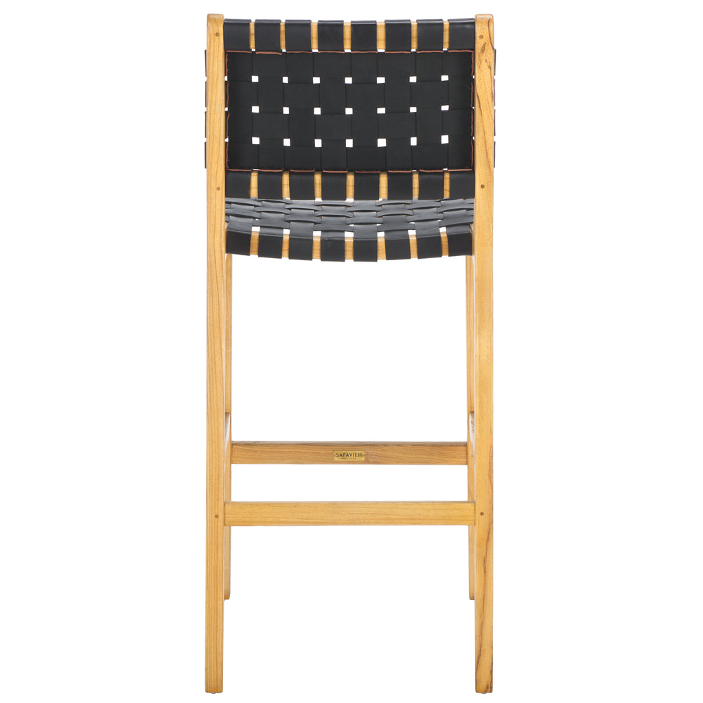 adah-leather-bar-stool-safavieh-bst1014-Black / Natural