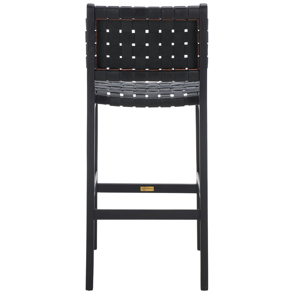 adah-leather-bar-stool-safavieh-bst1014-Black / Black