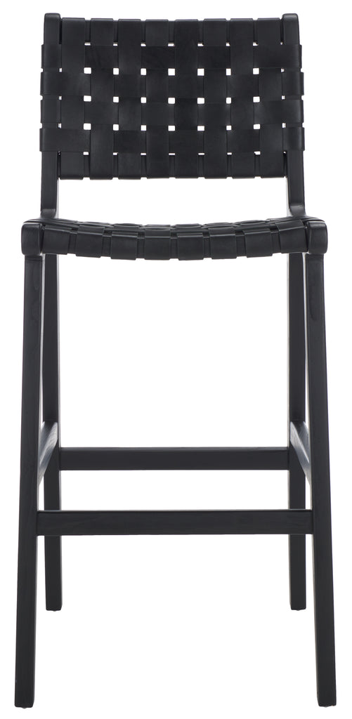 adah-leather-bar-stool-safavieh-bst1014-Black / Black