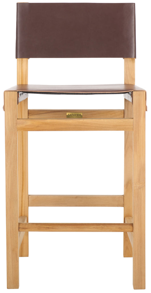 Romee Counter Stool| Safavieh - BST1200 - Cognac / Natural