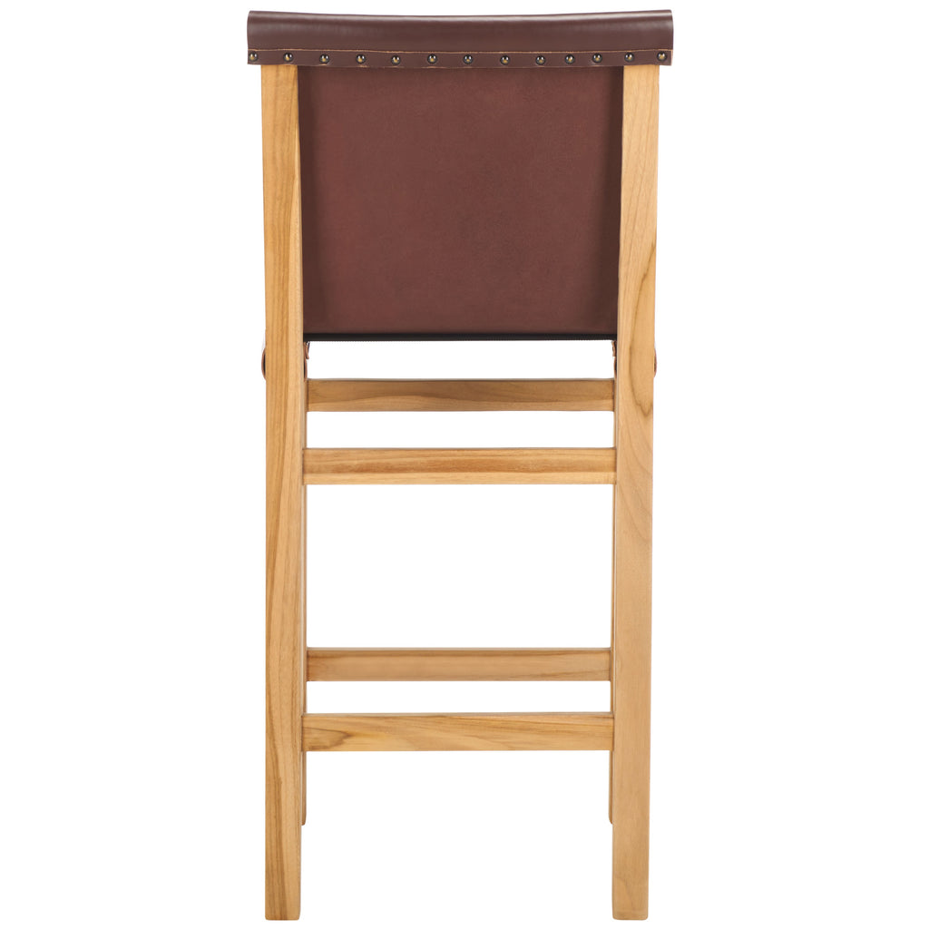 Arian  Counter Stool| Safavieh - BST1202 - Cognac / Natural