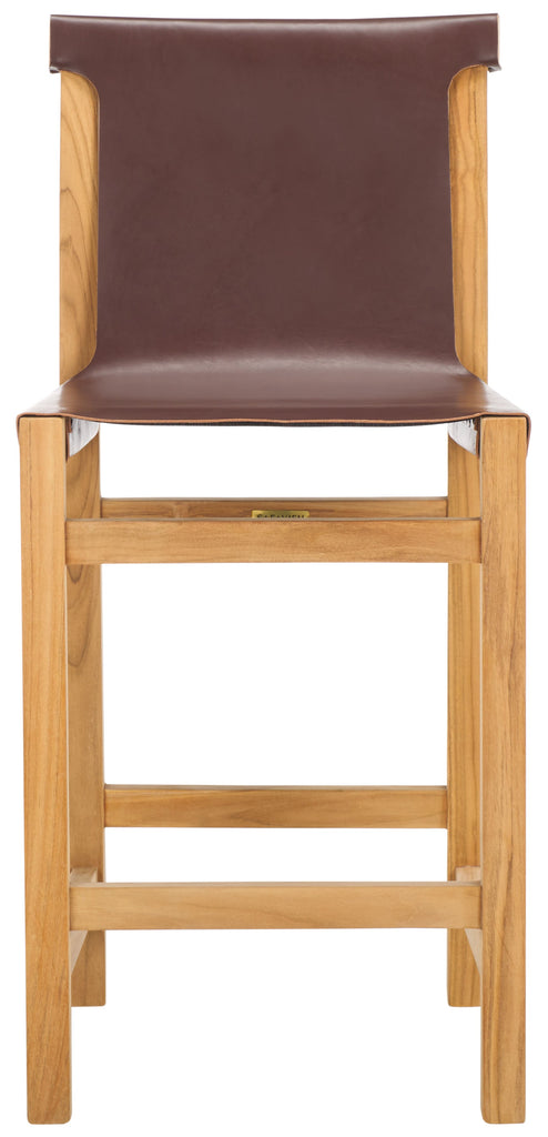 Arian  Counter Stool| Safavieh - BST1202 - Cognac / Natural