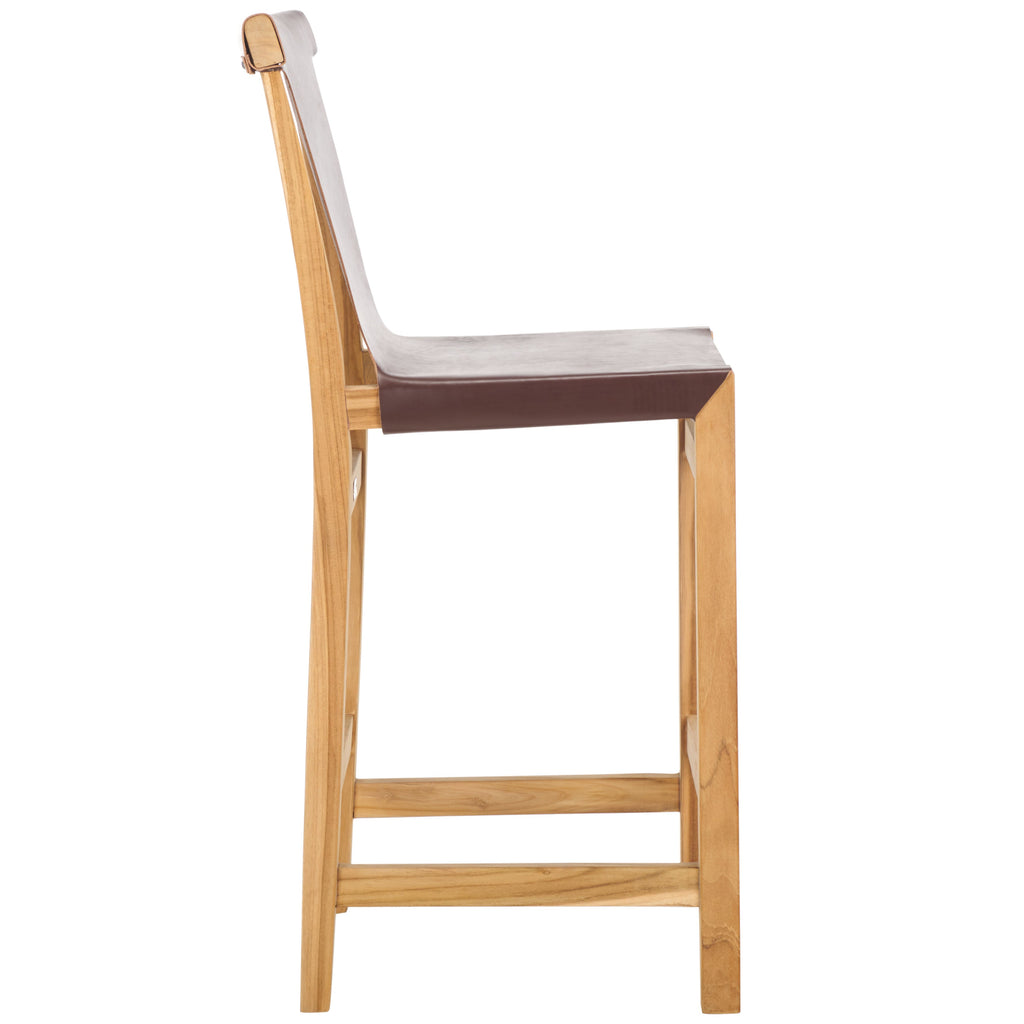 Arian  Counter Stool| Safavieh - BST1202 - Cognac / Natural