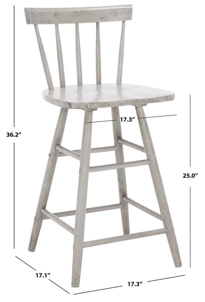 Safavieh Tally Wood Counter Stool - Grey