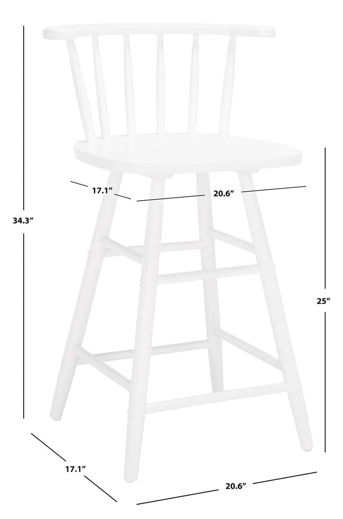 Safavieh Jay Wood Counter Stool - White