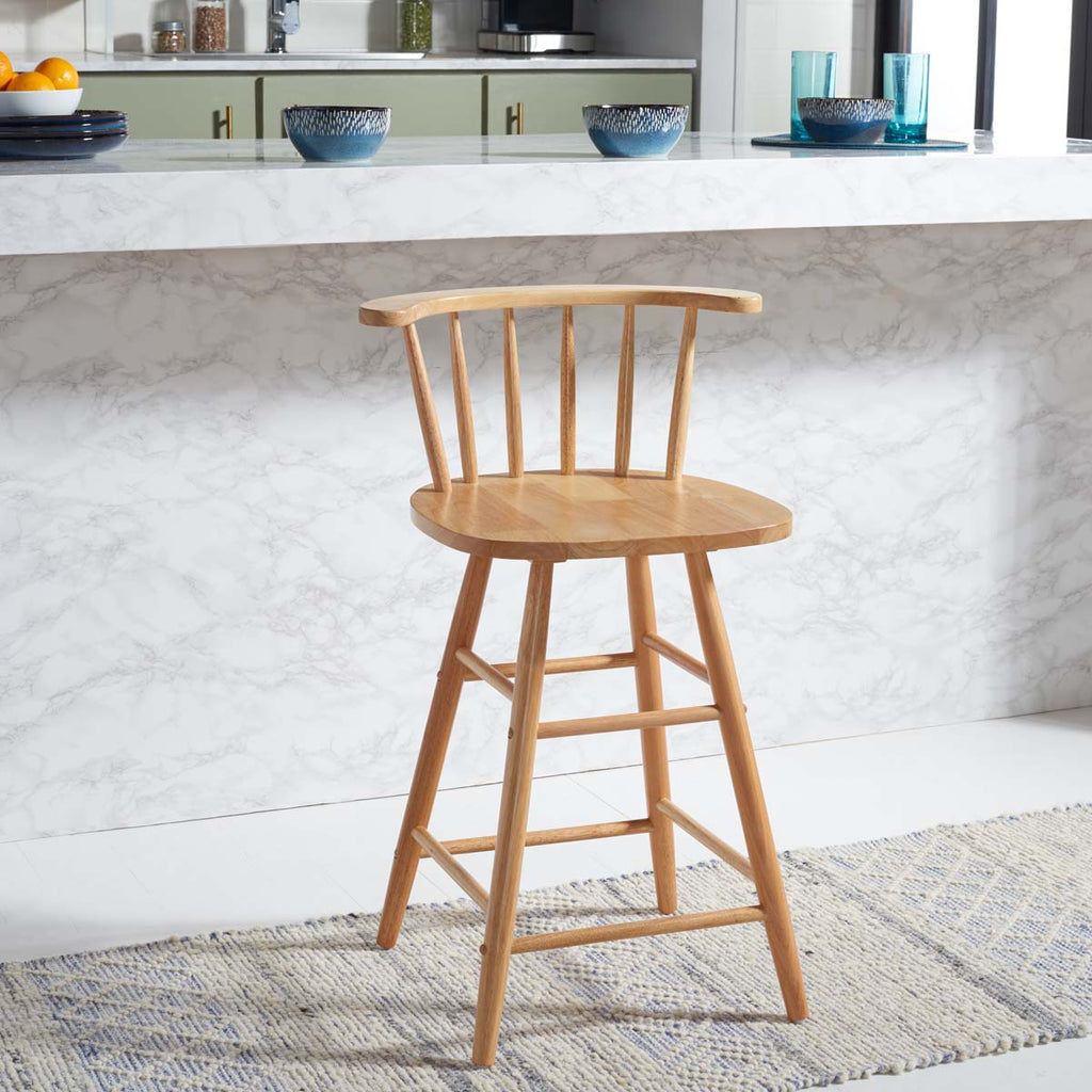 Safavieh Jay Wood Counter Stool - Natural