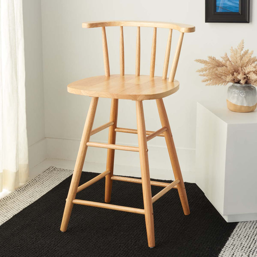 Safavieh Jay Wood Counter Stool - Natural