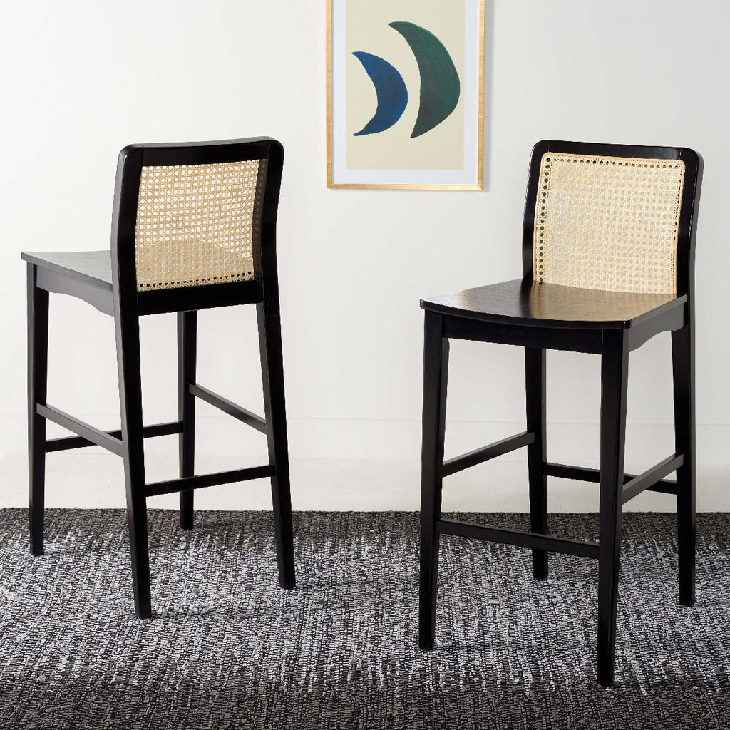 Safavieh Benicio Rattan Bar Stool (Set of 2), BST1507