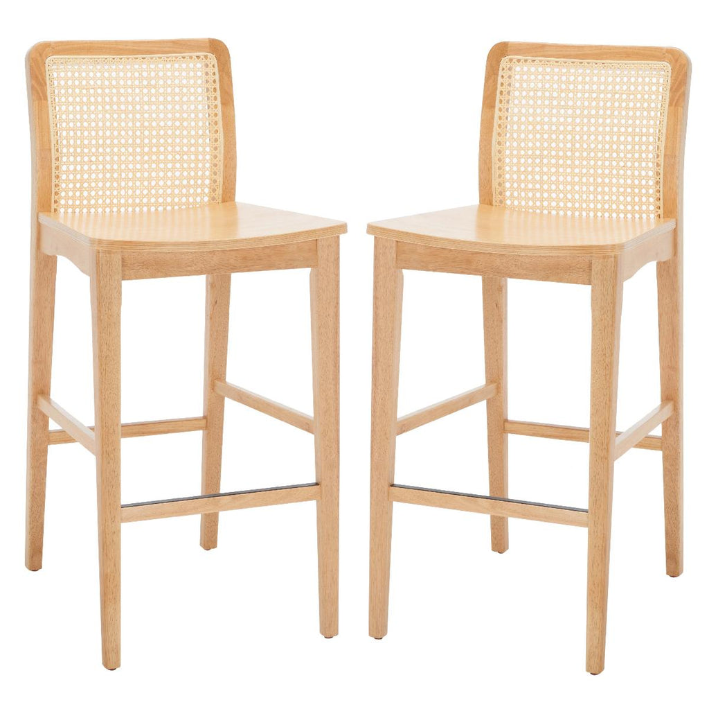 Safavieh Benicio Rattan Bar Stool (Set of 2), BST1507