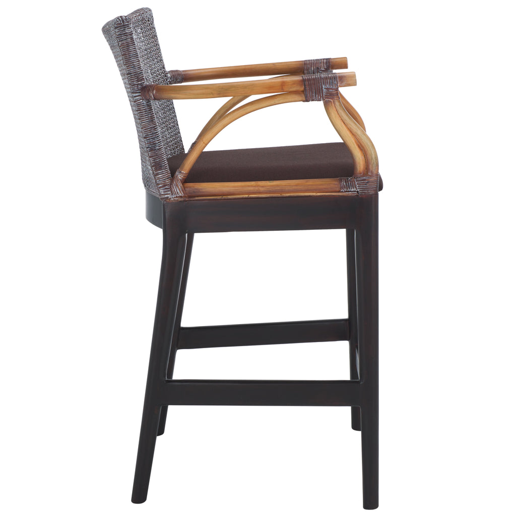 Gianni Counter Stool | Safavieh - BST4002 - Brown White Wash/ Brown/ Dark Brown