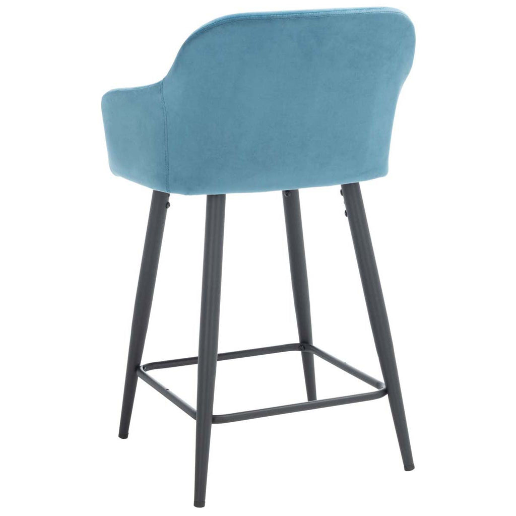 Safavieh Cataleya Counter Stool - Denim Blue / Black