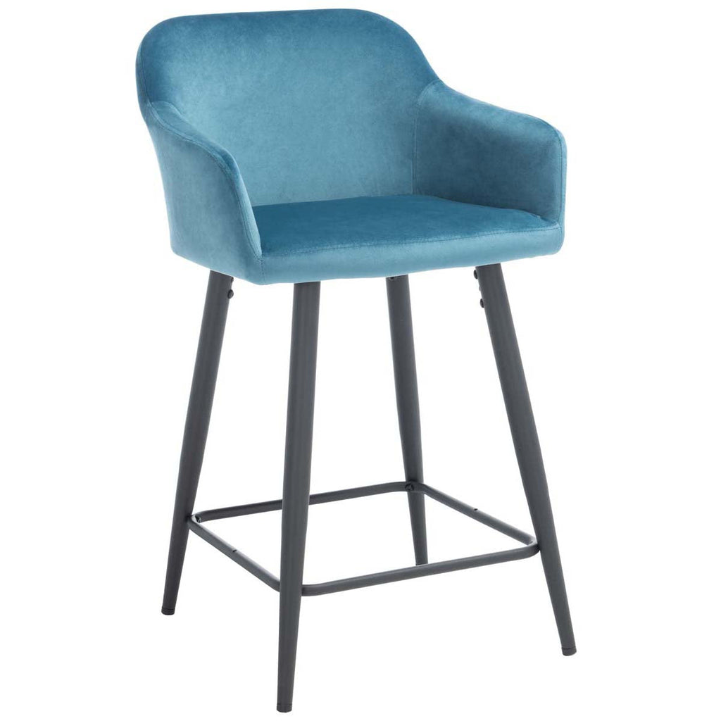 Safavieh Cataleya Counter Stool - Denim Blue / Black