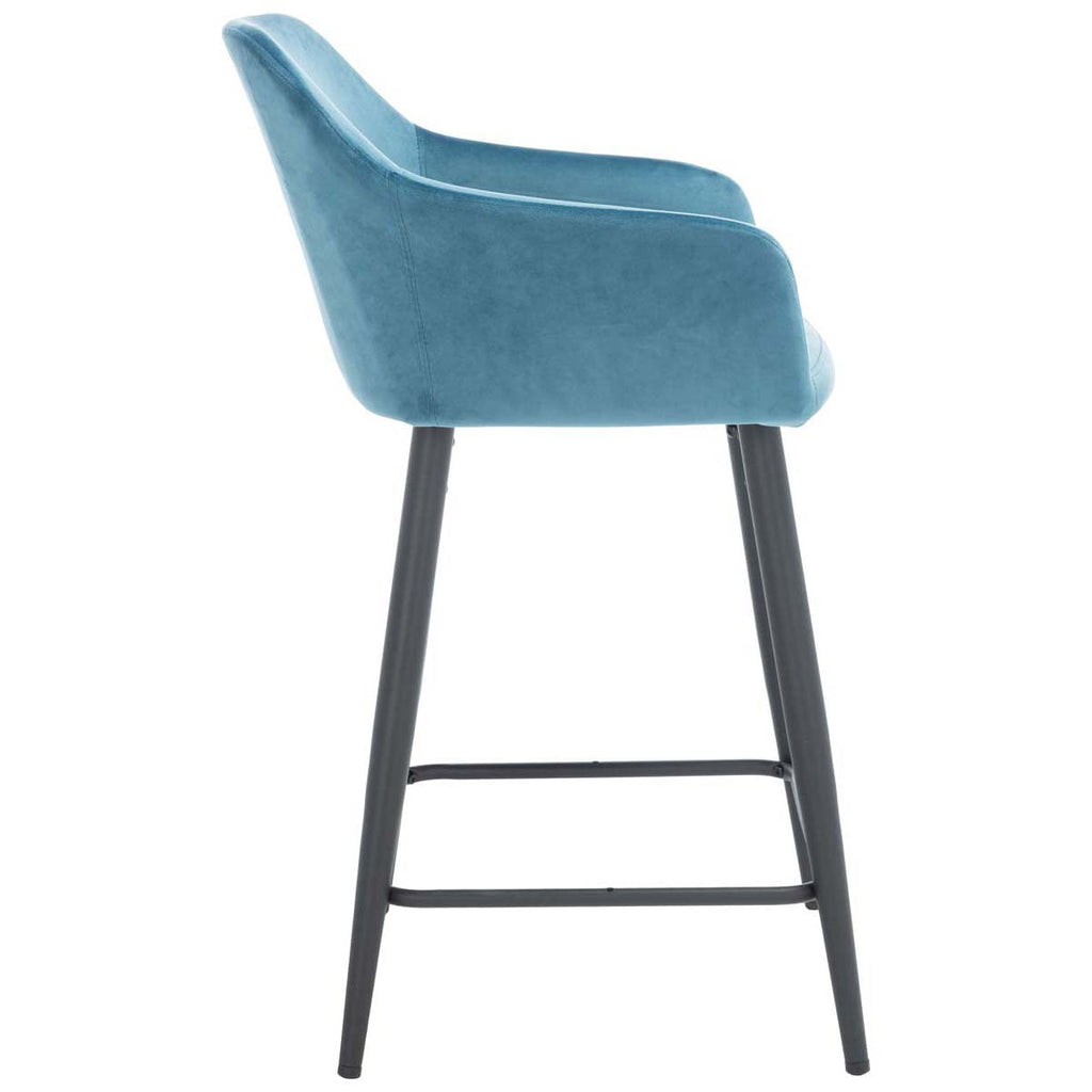 Safavieh Cataleya Counter Stool - Denim Blue / Black