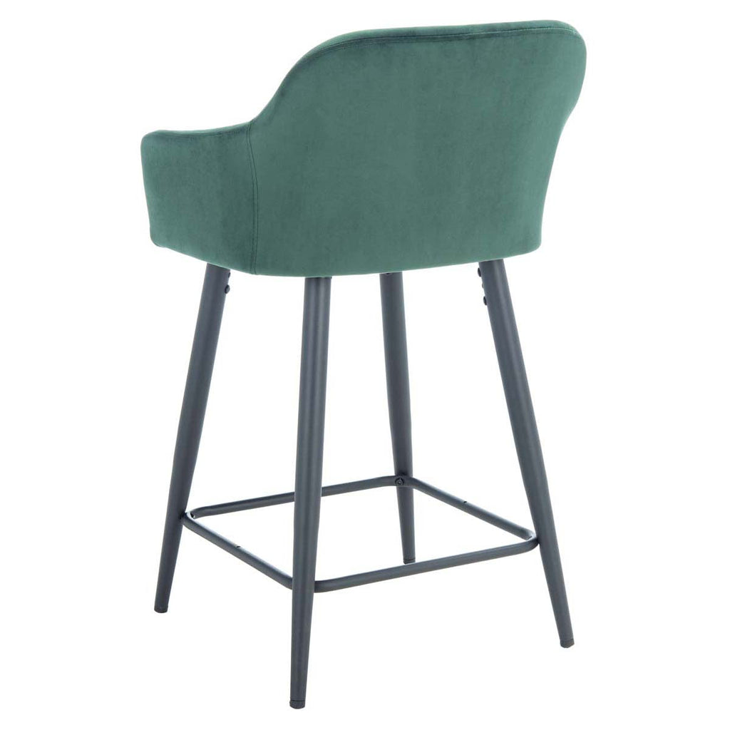 Safavieh Cataleya Counter Stool - Malachite Green / Black