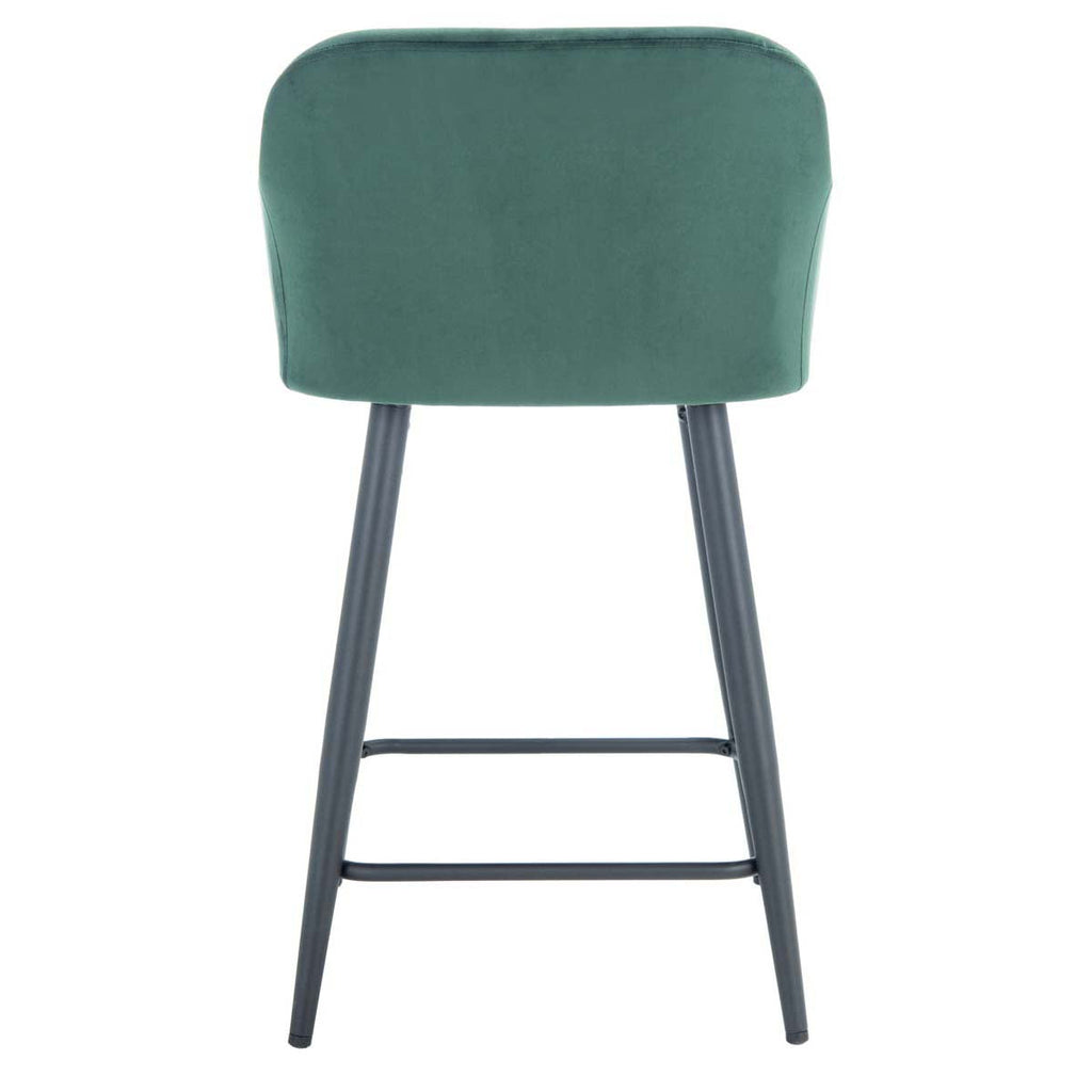 Safavieh Cataleya Counter Stool - Malachite Green / Black