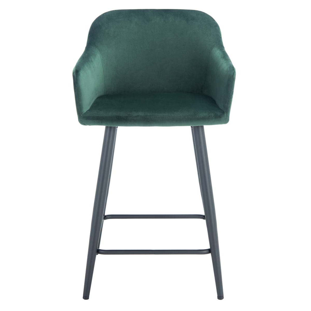 Safavieh Cataleya Counter Stool - Malachite Green / Black