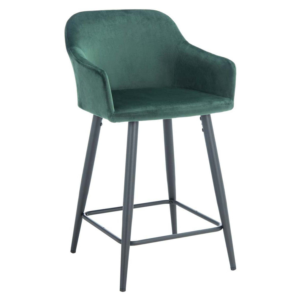 Safavieh Cataleya Counter Stool - Malachite Green / Black