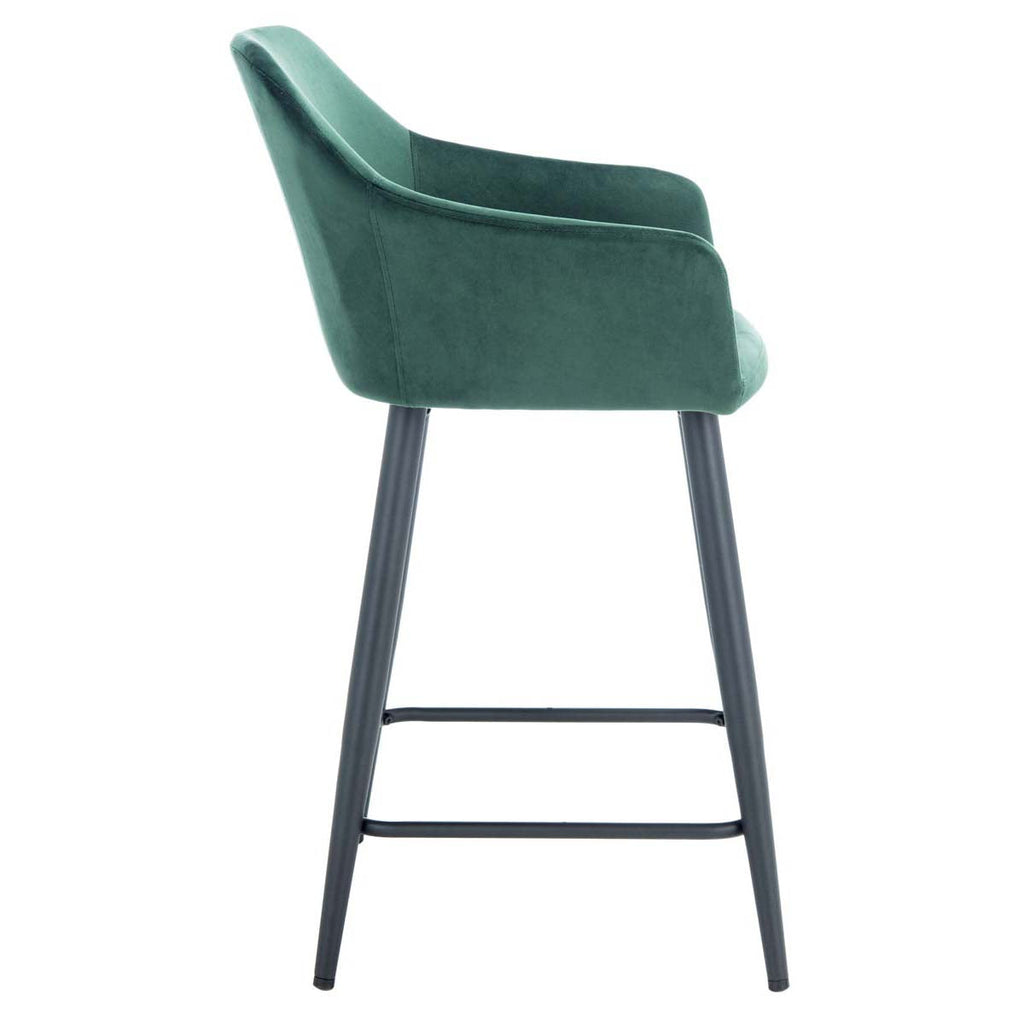 Safavieh Cataleya Counter Stool - Malachite Green / Black