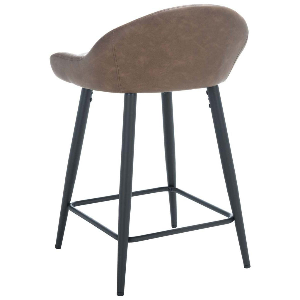 Safavieh Anson Counter Stool - Saddle / Black