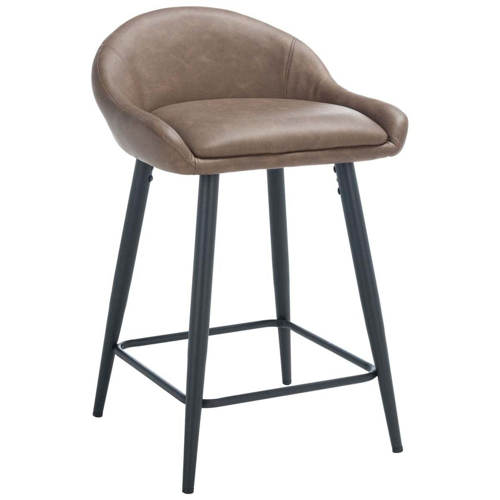 Safavieh Anson Counter Stool - Saddle / Black