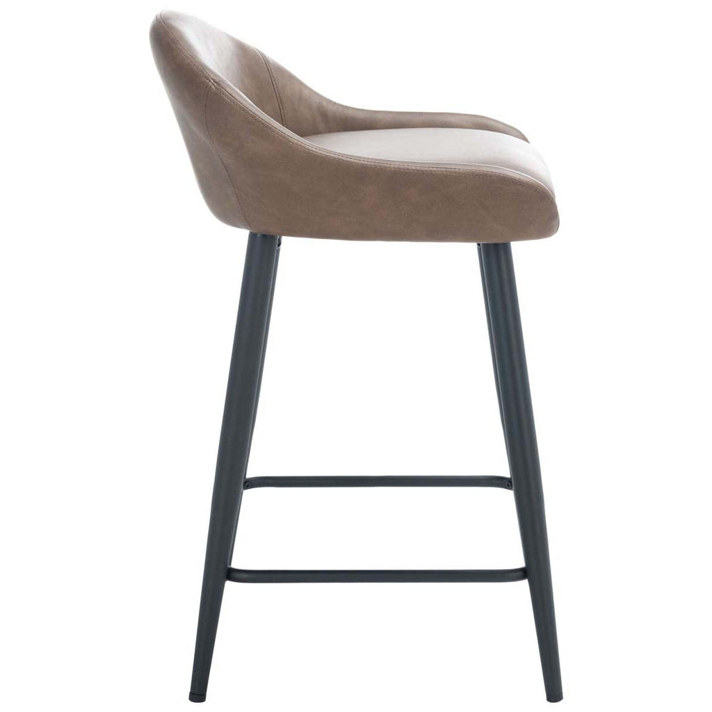 Safavieh Anson Counter Stool - Saddle / Black