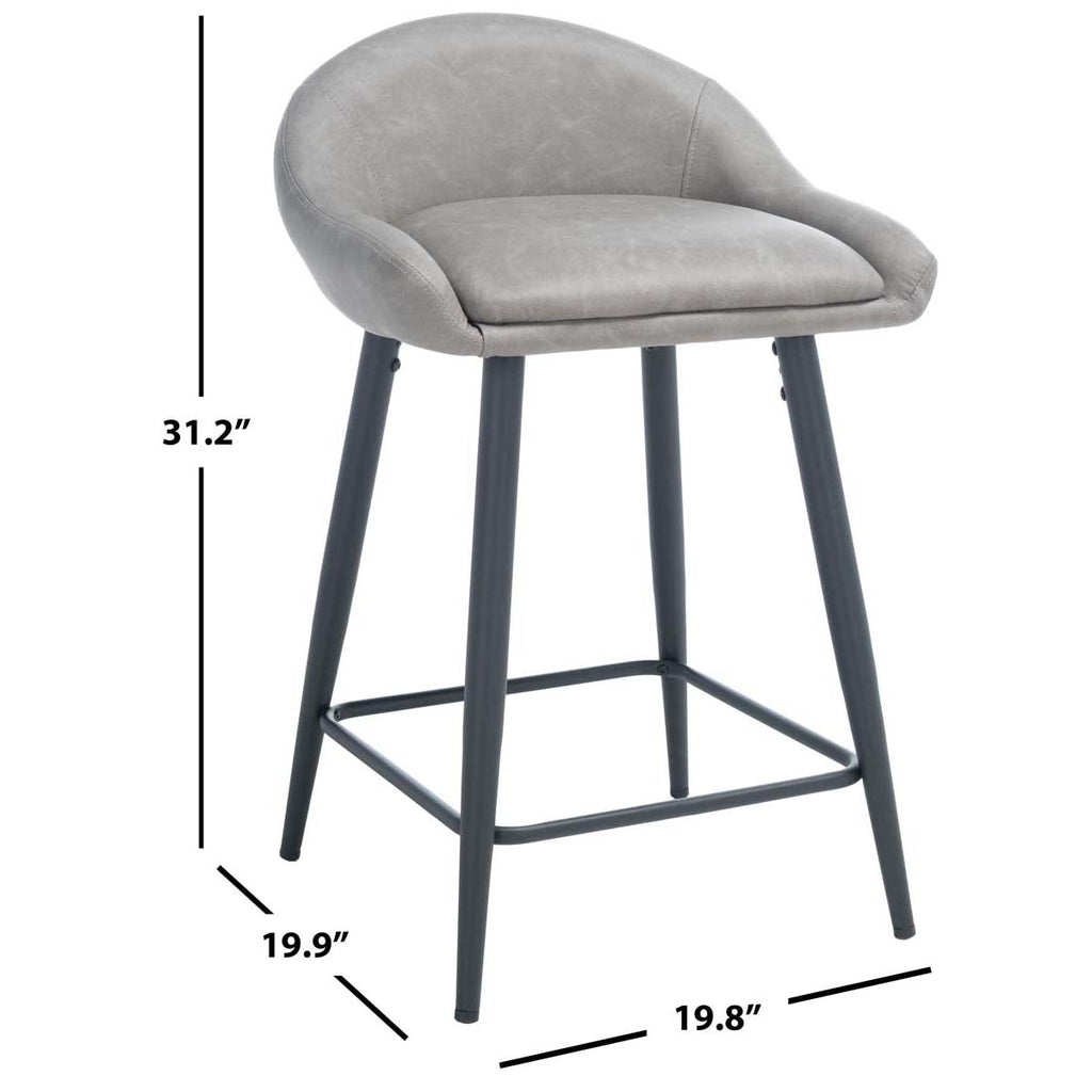 Safavieh Anson Counter Stool - Grey / Black