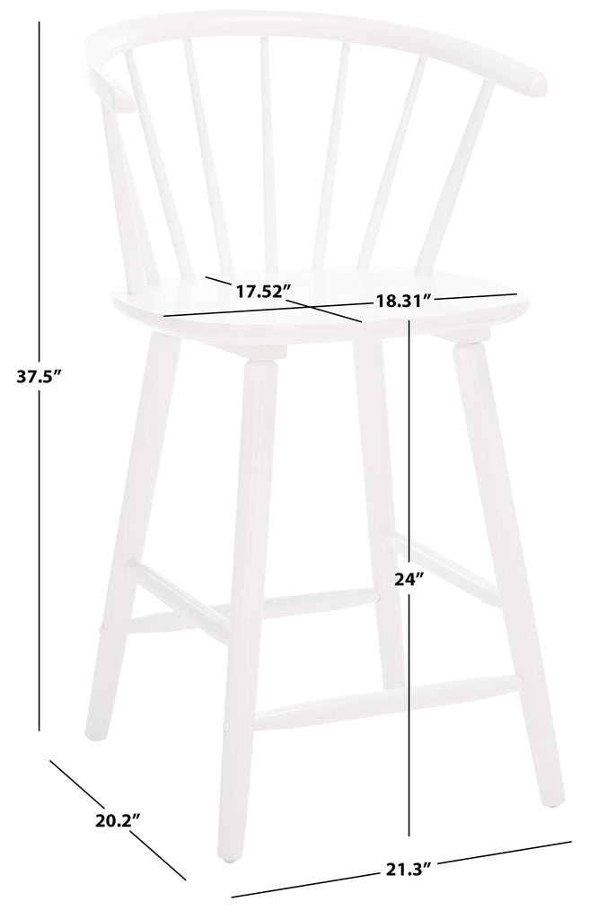 Blanchard Counter Stool (Set of 2) | Safavieh - BST8506 - White